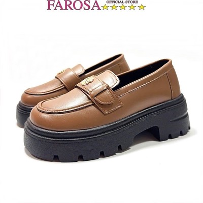 Giày loafer cổ thấp đế răng cưa FAROSA Giày lười chất da lỳ cực kỳ tôn dáng giày đốc oxford -TH56