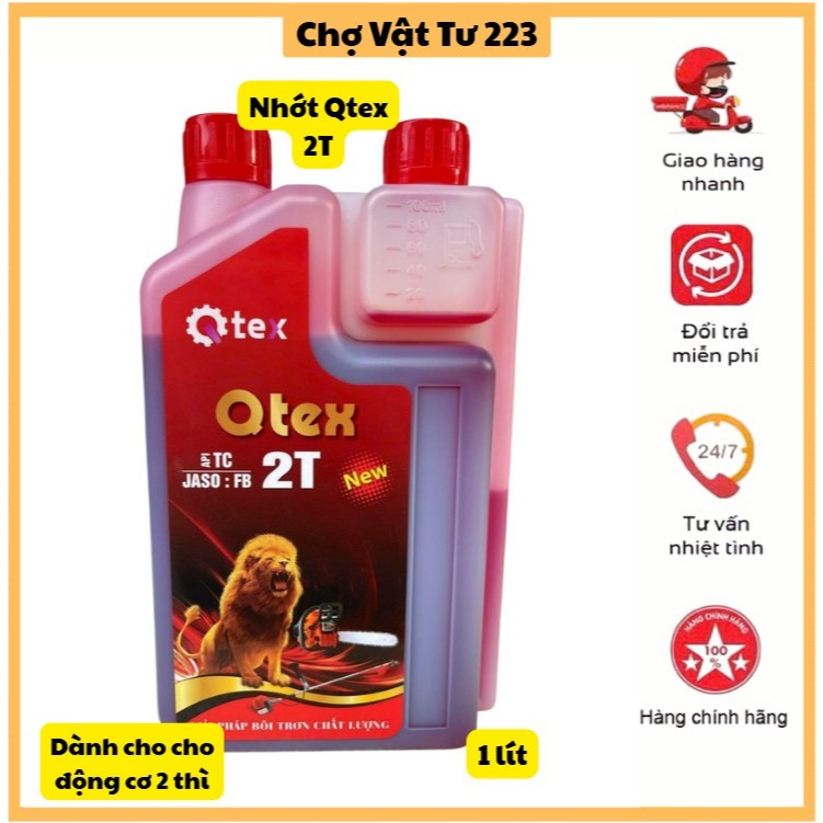 🎁Nhớt Qtex 2T - 1 Lít Dành Cho Động Cơ 2 Thì.