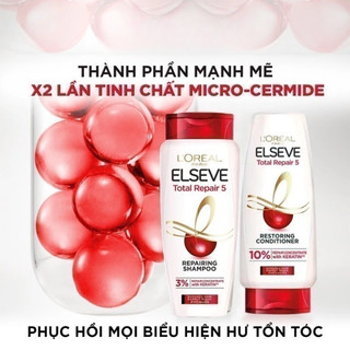 Dầu Gội Giúp Phục Hồi Tóc Hư Tổn L'oreal Paris Elseve Total 5 Filler Repairing