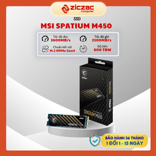  Ổ cứng SSD MSI SPATIUM M450 500GB 1TB M.2 2280 PCIe Gen4 x4 NVMe - Chính hãng 