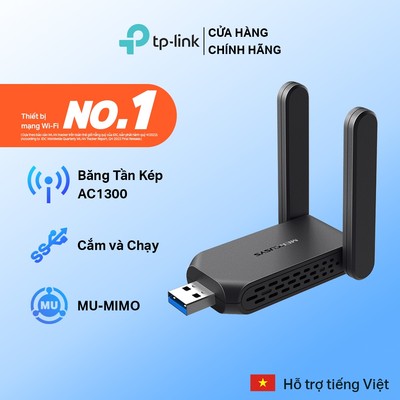 USB Wi-Fi MA32H Băng Tần Kép AC1300 | Cắm Và Chạy, MU-MIMO, Windows 10/11, Hai Ăng-ten