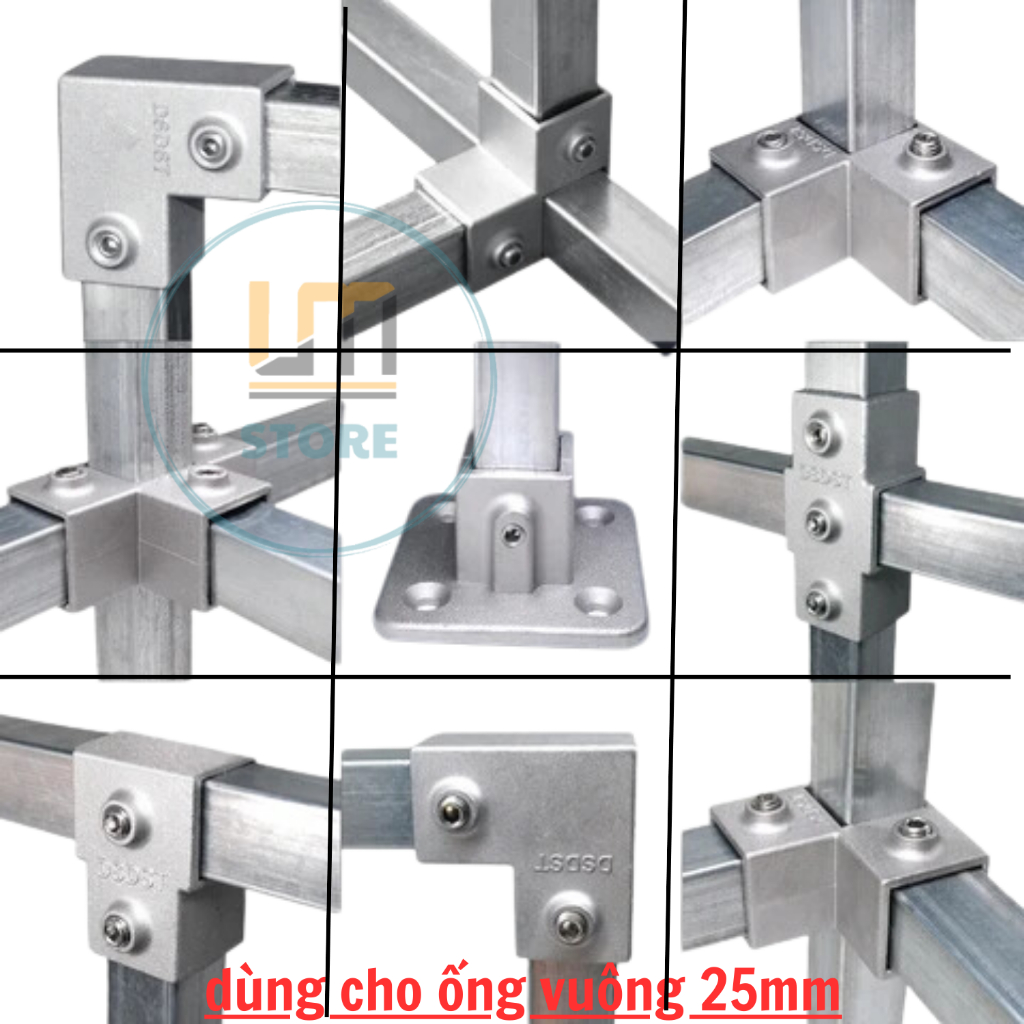 Khớp nối nhanh sắt hộp vuông kích thước 25mm x 25mm | LM store
