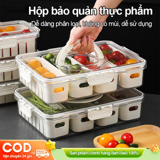  Hộp đựng thực phẩm bảo quản đồ ăn rau củ quả chất liệu nhựa cao cấp đa năng Bảo quản 