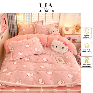  Bộ chăn ga gối nỉ tuyết sữa siêu xinh Chất nỉ mềm mịn mướt không rụng lông mẫu mới nhất 2023 