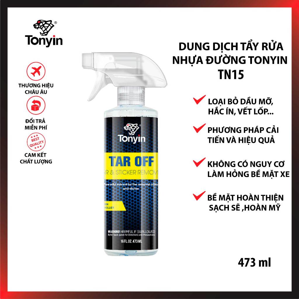 DUNG DỊCH TẨY NHỰA ĐƯỜNG ĐA NĂNG TAR & STICKER REMOVER TONYIN 473ML TN15