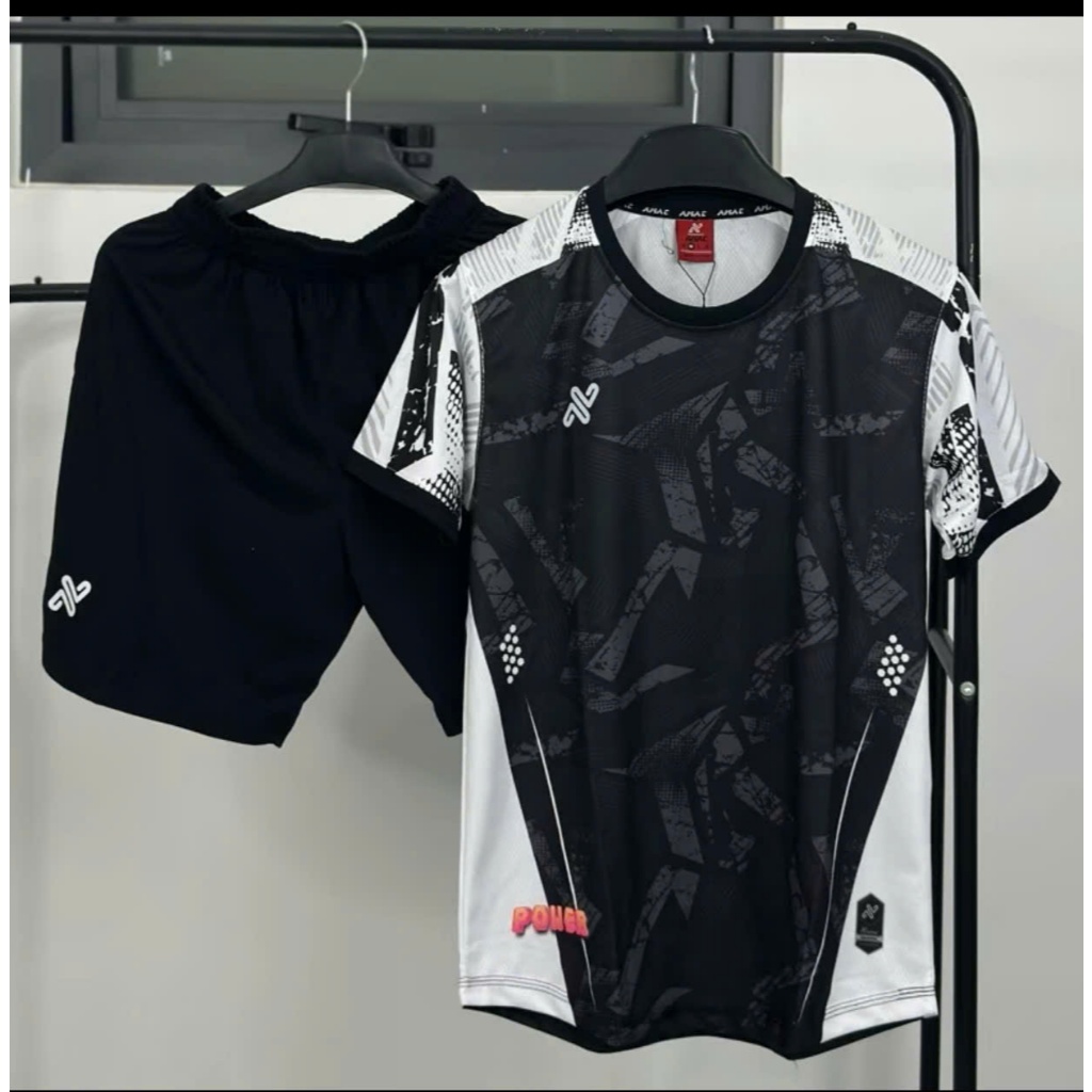 Áo Đá Bóng, Đồ Đá Banh, Nam Nữ Không Lôgô Amax Đen Loang Có In Tên Số - Sport Shop