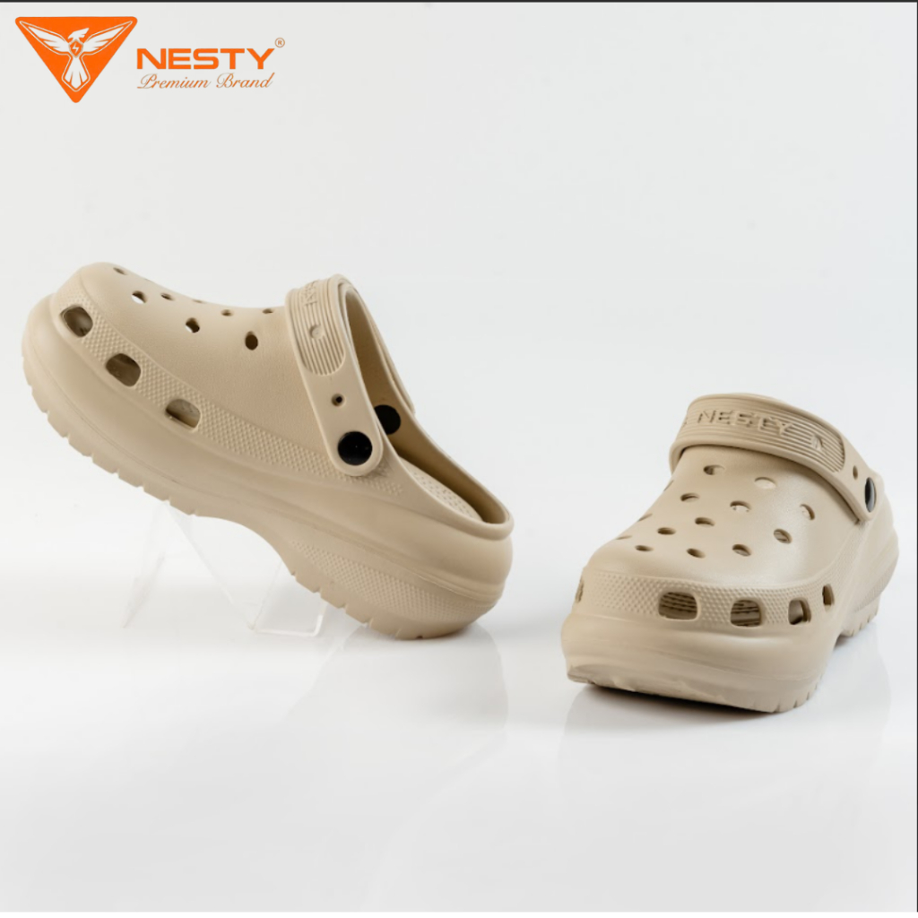 { NE09 Tặng kèm Charm } Dép Sục Nữ Thương Hiệu NESTY Đế Cao 6Cm Chất Liệu Nhựa EVA Cao cấp