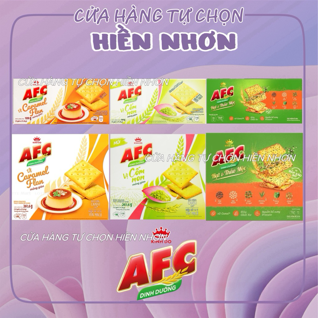 [Tết 2026] Bánh AFC Caramel Flan/ Cốm non/ Thảo mộc 261.6Gr 109Gr