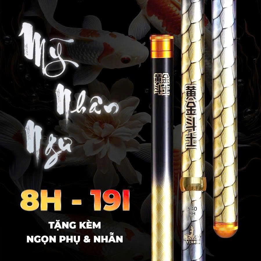 Cần Câu Tay Mỹ Nhân Ngư Hoàng Kim Tông Sư 8H (tặng ngọn phụ zin + nhẫn)