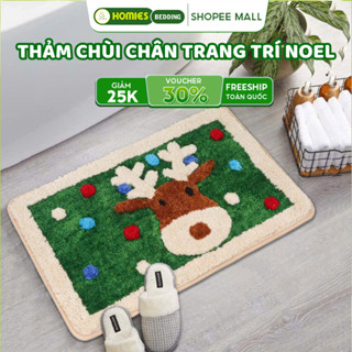  Thảm Chùi Chân HOMIES Bedding & Décor Lông Cừu Mẫu Mới 2025 Decor Noel Trang Trí Giáng Sinh 