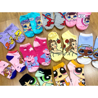 Tất hoạt hình ngắn cổ cho bé gái mẫu ngẫu nhiên