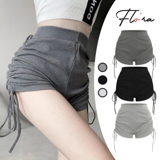  Quần Đùi BIKER SHORT RÚT DÂY 2 Bên Tập Gym Chất Thun Gân QU02 Quần Đùi Nữ Ngắn Dáng Ôm Sexy Flo'ra 