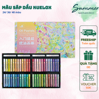  Màu Sáp Dầu Kuelox Soft Oil Pastel 24 36 48 Màu Bảng Pastel Mềm Mịn Bám Tốt Cho Người Mới – Họa cụ Summer 