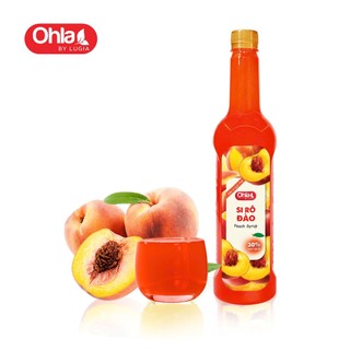 Siro Đào Ohla 780ml (chai nhựa) 30% Thịt Quả