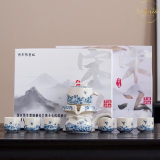  Bộ Ấm Chén Pha Trà Cối Xay Xanh Đen Vàng Cao Cấp Bộ Ấm Chén Uống Trà Phòng Khách Sang Trọng 