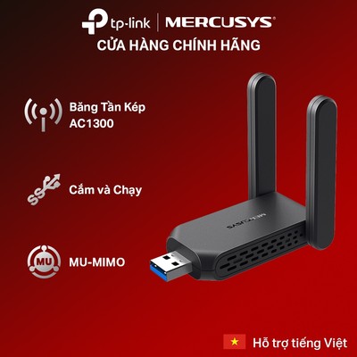 USB Wi-Fi AC1300 MA32H | Hai Ăng-ten Hiệu Suất Cao, MU-MIMO, Cắm Là Dùng, Tương Thích Windows 10/11