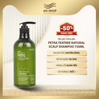  Dầu gội chống gầu dưỡng tóc mềm mượt ngăn ngừa nấm ngứa công nghệ sinh học Petra Tea Tree Natural Scalp Shampoo 750ml 