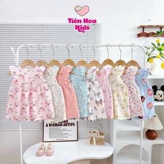   Bé 7-19kg  Váy  đầm cánh tiên cotton Bozip xuất dư mềm mịn mát cho bé gái đi học đi chơi 