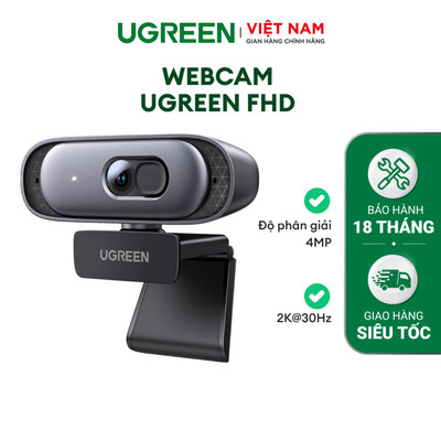 Webcam Ugreen 35626 2K@30Hz/FullHD 1080p/60fps | Chính hãng - Bảo hành 18 tháng 1 đổi 1 | 35626