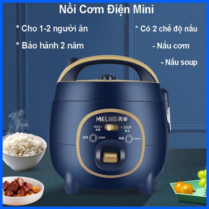Nồi Cơm Điện MEILING 0,8L công suất 350W nấu cơm nhanh dành cho 1-2 người ăn,Chức năng giữ ấm
