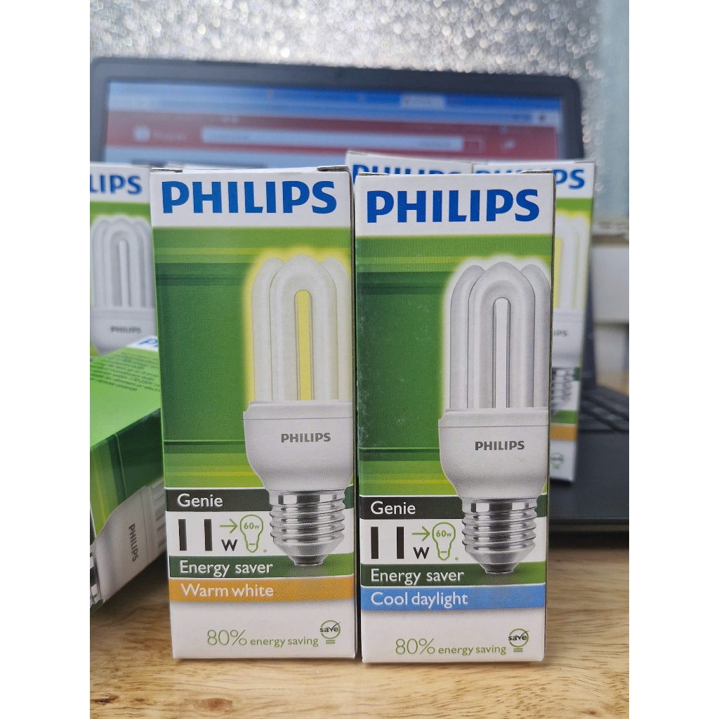 Bóng đèn compact 11W 3U Genie – Philipss
