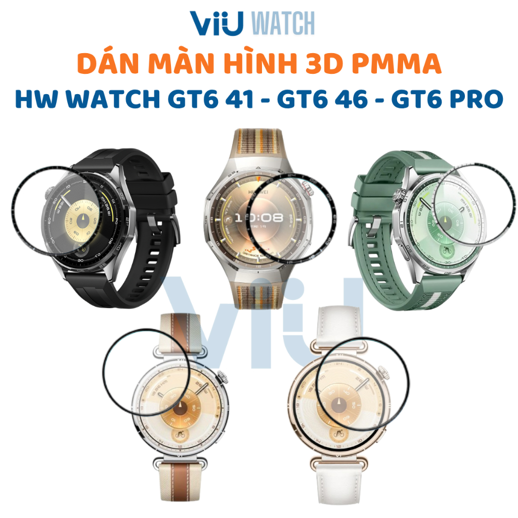 Cường Lực 3D Dẻo PMMA Dán Màn Hình Tương Thích Với HW Watch GT6 Pro46 GT6 46 GT6 41 ViiU