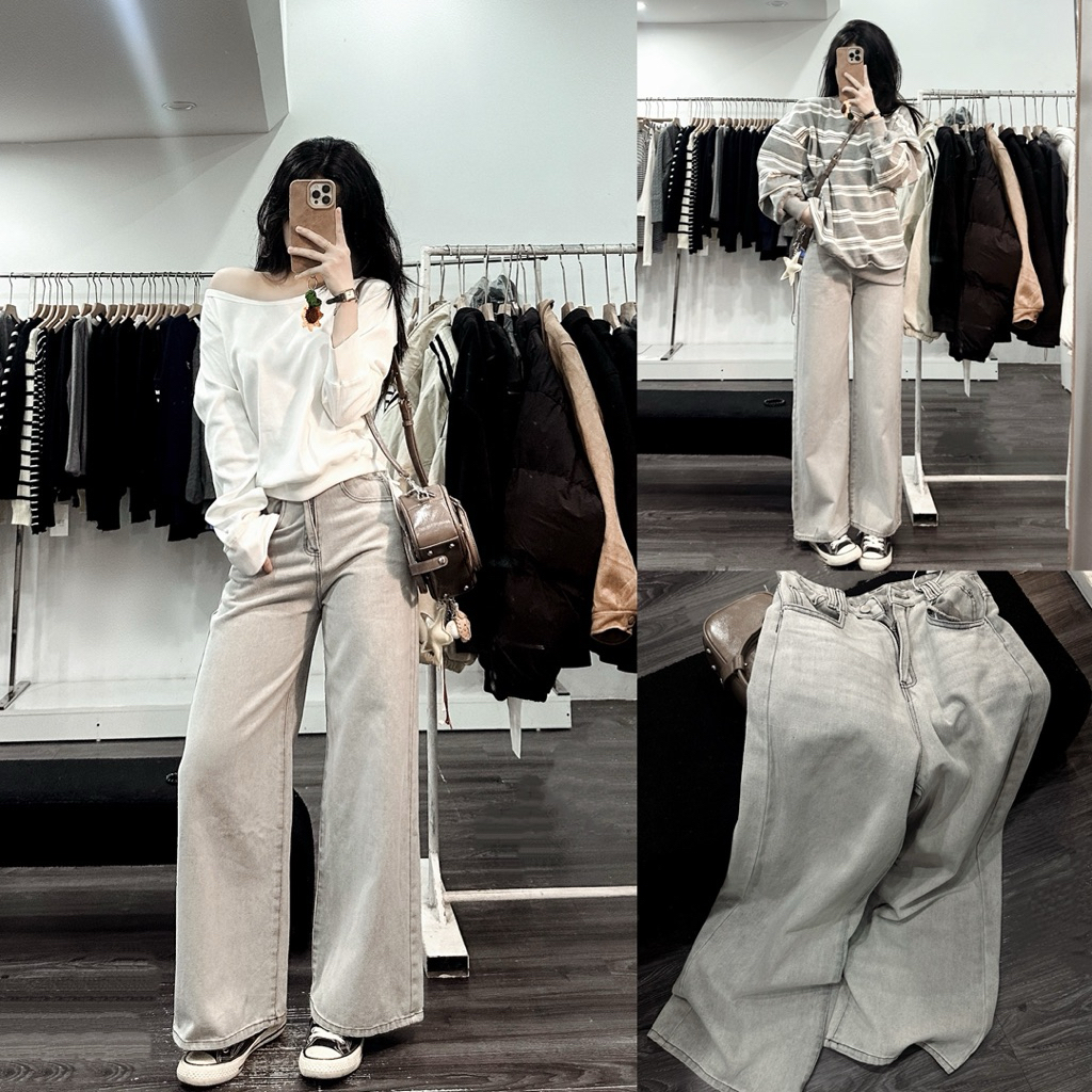 quần bò xám 97cm form đẹp