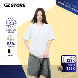 Áo thun trơn bacsic nam nữ chất cotton thoáng mát oversize form rộng thời trang unisex GZAT02