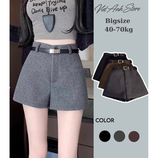    DEAL MỞ BÁN   Quần Sooc Dạ Ép Mịn Cạp Cao  Mặc Thu Đông  Hàng 2 Lớp Dày Dặn Dễ Phối Đồ - M666 