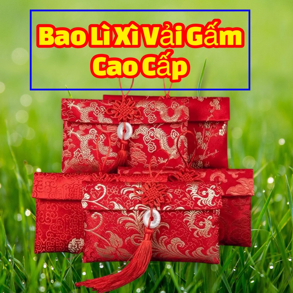 {SẴN HÀNG} Bao Lì Xì Vải Gấm Cao Cấp Tết (Giá 1 Bao) (Ảnh Thật)