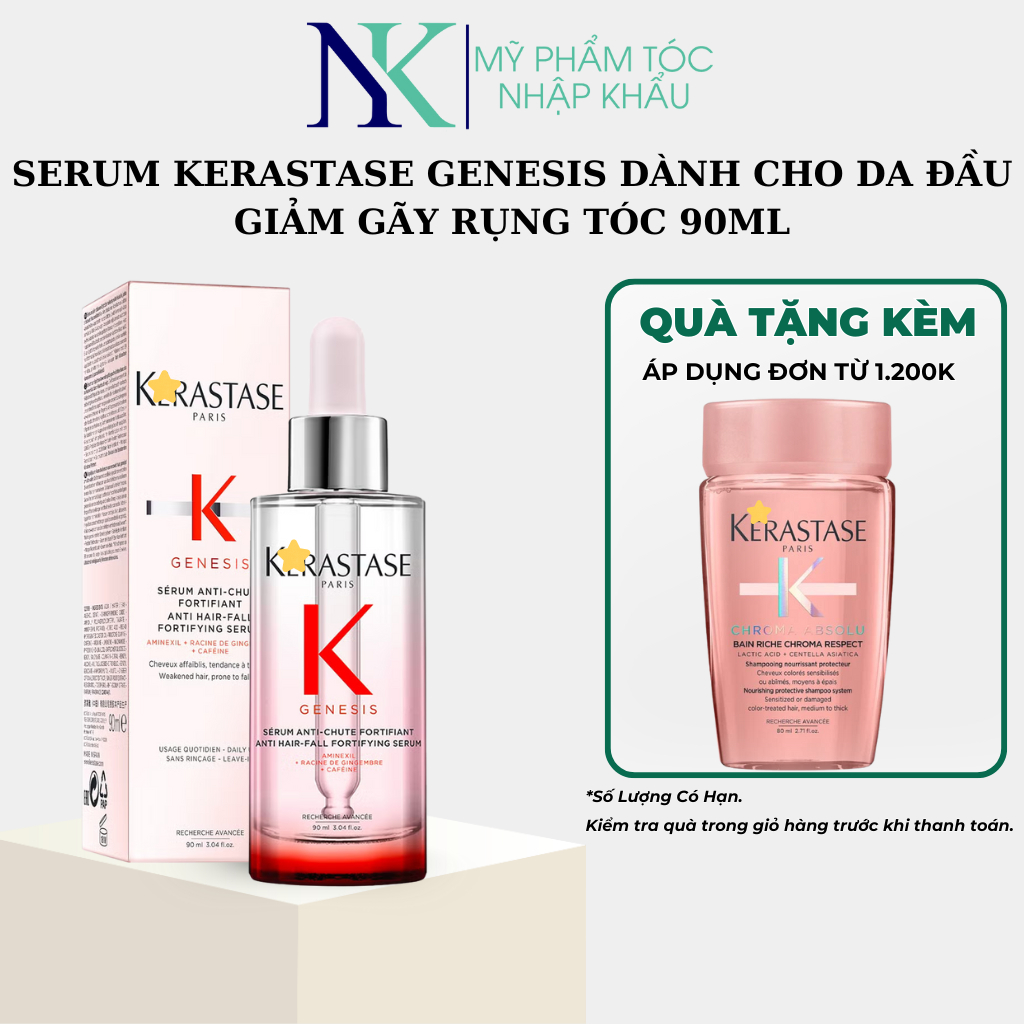 SERUM KERASTASE GENESIS DÀNH CHO DA ĐẦU GIẢM GÃY RỤNG TÓC 90ML
