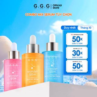   SUPER DEAL Combo 2 Serum Tuỳ Chọn Hỗ Trợ Dưỡng Sáng Giảm Mụn Mờ Thâm Dưỡng Ẩm và Ngăn Ngừa Lão Hoá Sớm G.G.G 40l 
