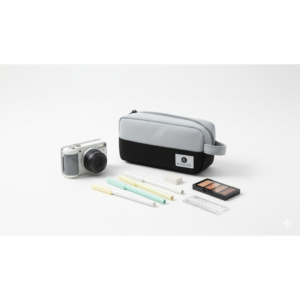 Bóp Viết Nhiều Ngăn KASUTO BRAND Zero Pencil Case Vải Canvas Chống Nước Đựng Máy Tính Mỹ Phẩm | BigBuy360 - bigbuy360.vn