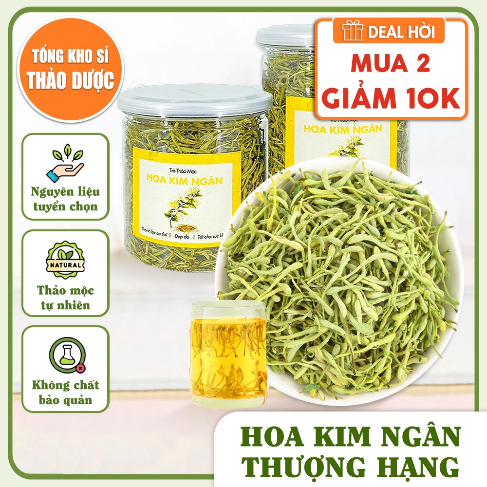 Hoa kim ngân thượng hạng 1kg, trà hoa kim ngân thanh nhiệt, thanh lọc cơ thể - Tổng Kho Sỉ Thảo Dược
