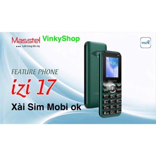  Điện Thoại 4G Masstel Izi 17 4G Xài sim Mobi ok loa to bàn phím to có lịch âm - Bảo hành 12 tháng 