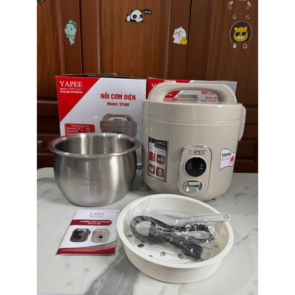 NỒI CƠM ĐIỆN LÒNG INOX 304 YAPEE NHẬT BẢN DUNG TÍCH 1.2L 1.8L 2.2L MODEL YP466