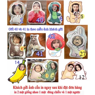  Gấu bông in hình theo yêu cầu in 2 mặt ảnh gối ôm ghép mặt in theo yêu cầu in hình bé,quà tặng sinh nhật 