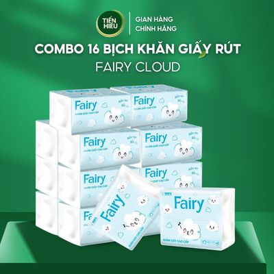 Khăn Giấy Rút Fairy Cloud Cao Cấp Giấy 4 Lớp Mềm Mại Thấm Hút Tốt An Toàn Cho Da - 300 Tờ