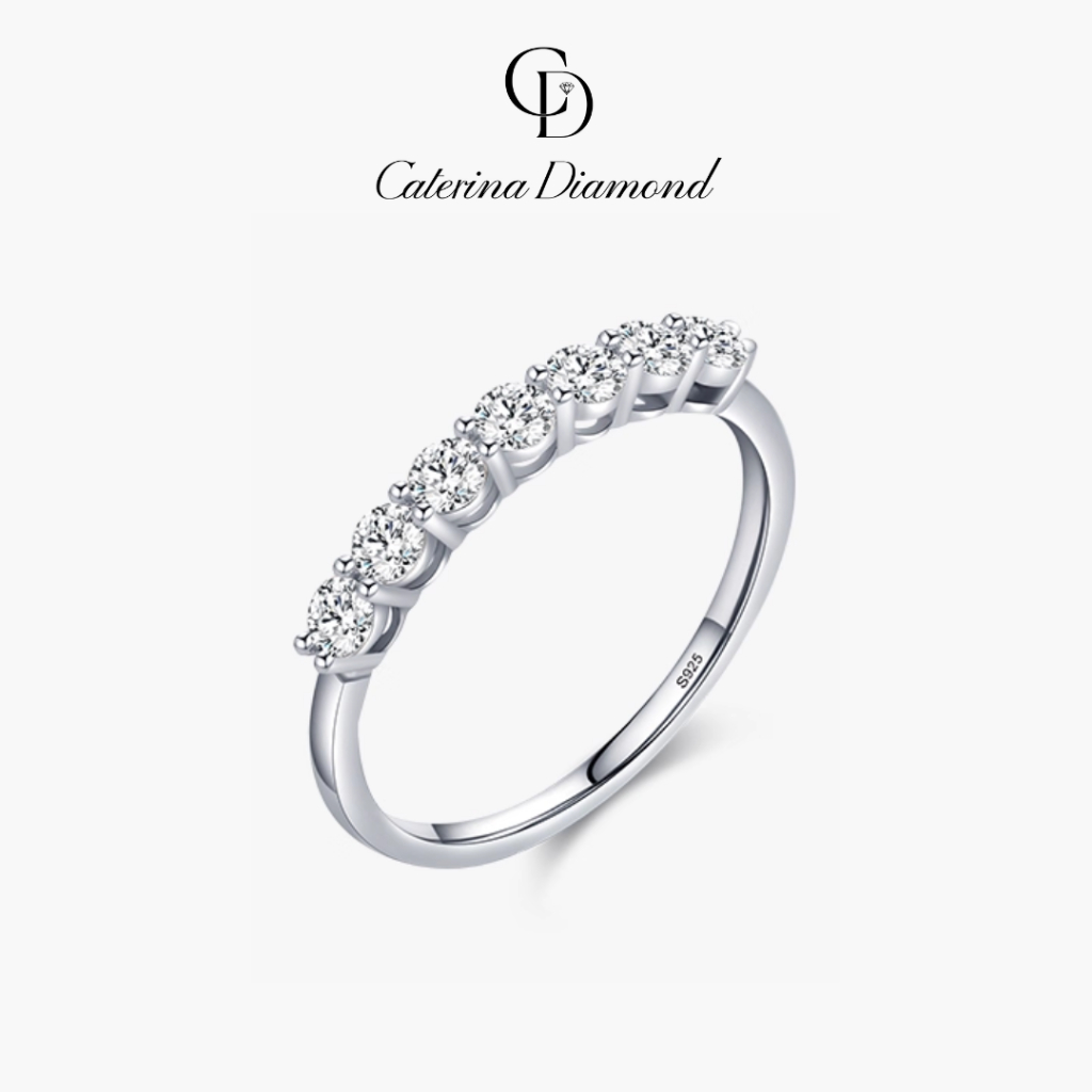 Nhẫn nữ kim cương Moissanite Caterina Diamond Matrix Vittore DR067 - Kiểm định GRA