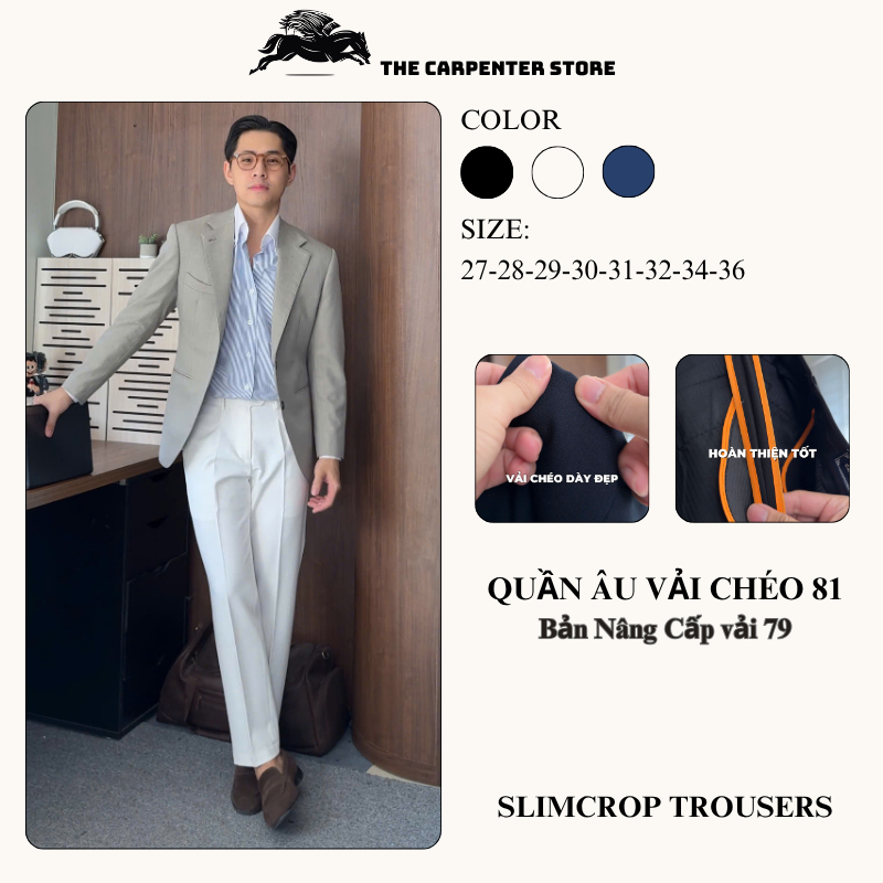 [ DEAL MỞ BÁN ] Quần âu nam Cao Cấp The Carpenter, Gấp 1 ly Chất vải chéo 81 dày dặn, Chống nhăn Form ống Đứng | BigBuy360 - bigbuy360.vn