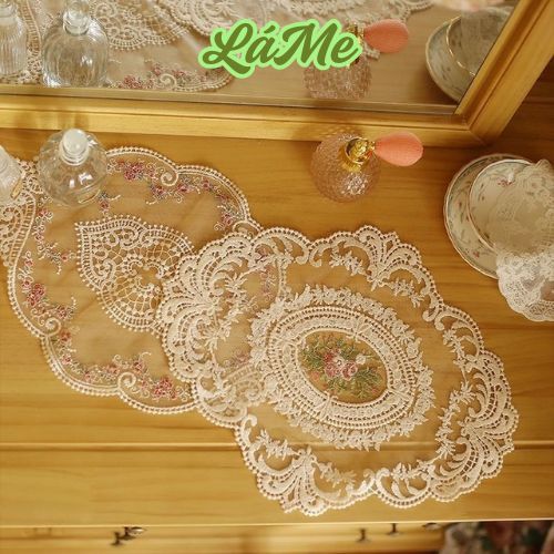 Lót bình hoa ren, trải bàn ren, lót bàn kính ren vintage decor, trang trí đạo cụ chụp ảnh