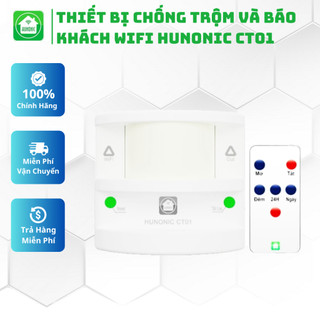 Thiết Bị Chống Trộm Hunonic CT01 – Cảm Biến Chuyển Động Báo Động Hú Còi, Không Cần Home Server, Phát Hiện 8 Mét