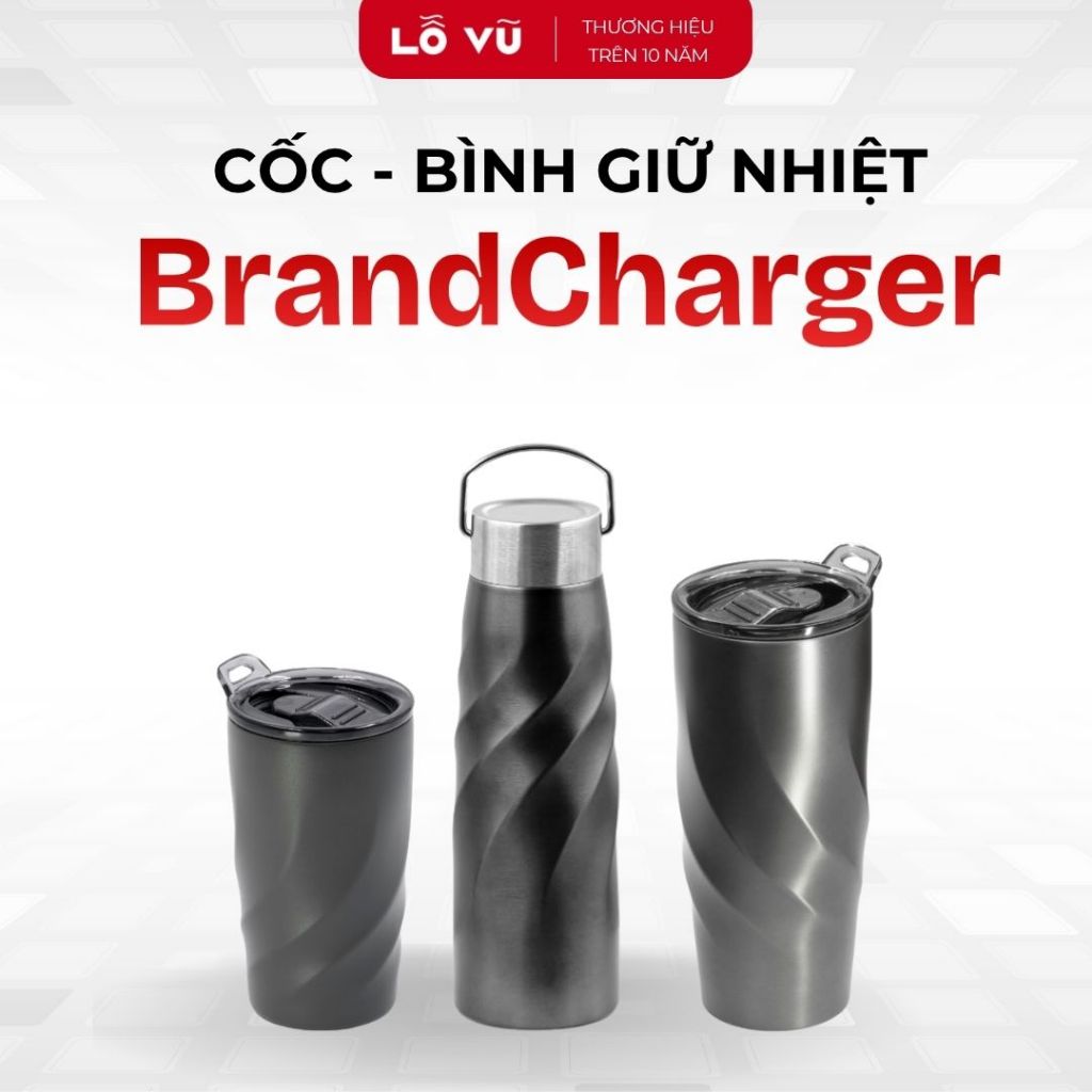 Cốc - Bình giữ nhiệt BrandCharger, Inox 304, Không BPA, Giữ nhiệt Nóng Lạnh, An toàn, Bền bỉ - Levu0