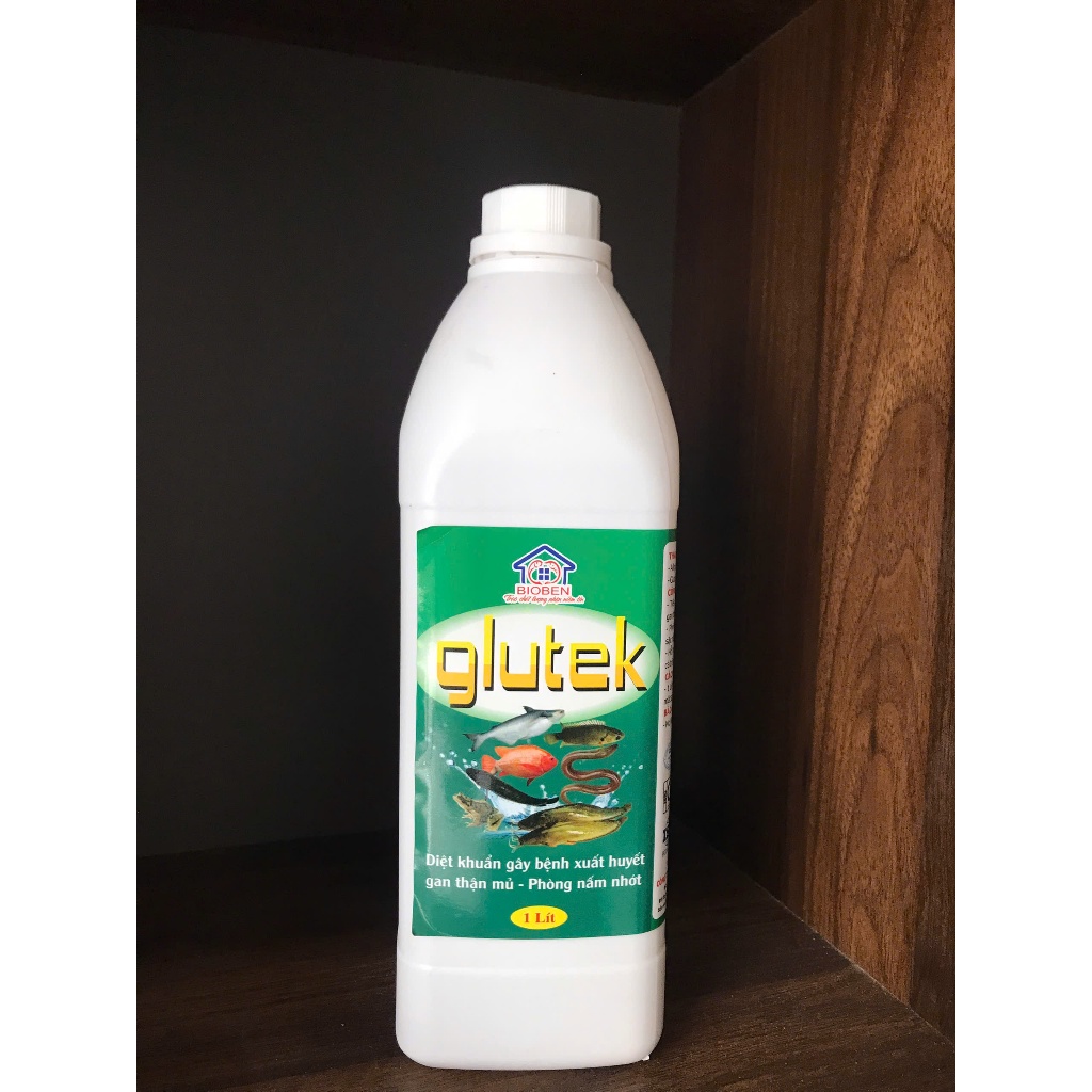 GLUTEK - Diệt khuẩn gây bệnh xuất huyết gan thận mủ, phòng nấm nhớt - Thuốc thủy sản cho cá