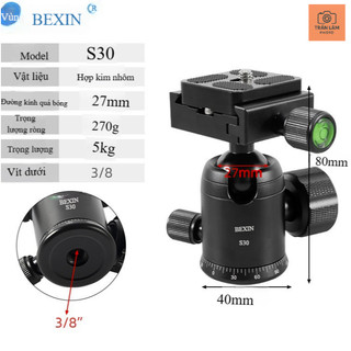 Đầu bi xoay cho máy ảnh Ballhead Bexin S30