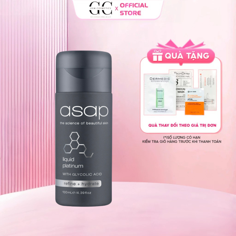 [Công Ty] Tinh Chất Tái Tạo Da Ban Đêm ASAP Liquid Platinum 130ml - Se Lỗ Chân Lông