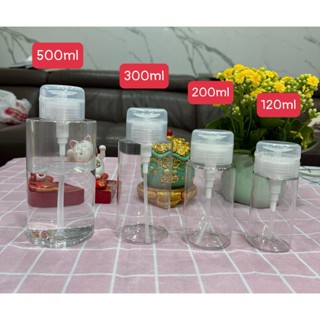   BUÔN SỈ RẺ  Chai Lọ Chiết Nước Tẩy Trang Vỏ Nhựa PET Có Nút Nhấn Đựng Toner 120ml 200ml 300ml 500ml 