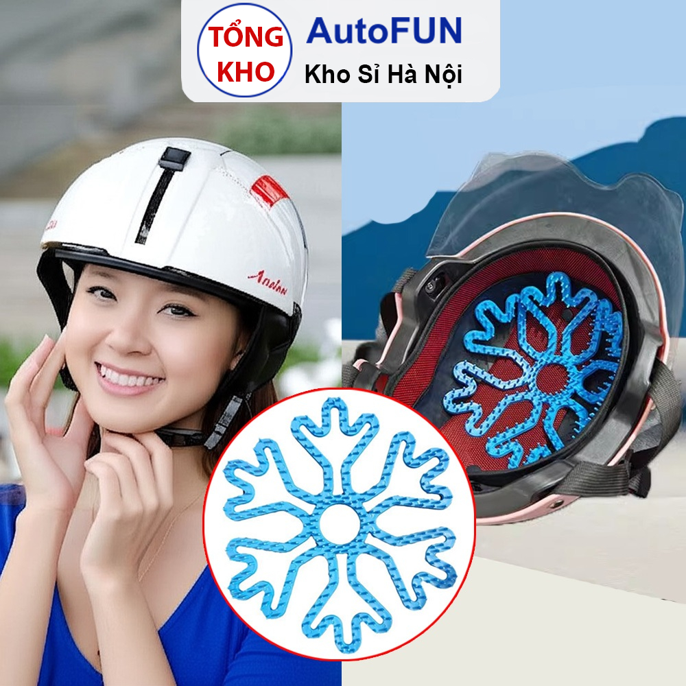 Miếng Lót Mũ Autofun Silicon Chống Xẹp Tóc, Chống Trượt, Thoáng Khí 6 Cánh