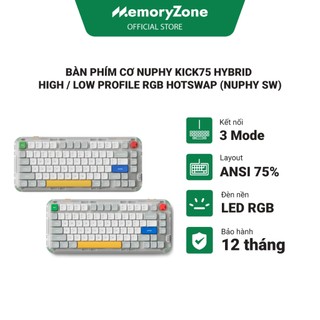  Bàn phím cơ không dây NuPhy Kick75 Hybrid High   Low Profile RGB Hotswap  Nuphy Sw  - Bảo hành 12 tháng 