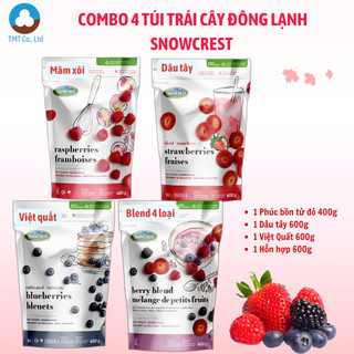   Canda  Combo 4 túi Trái cây hỗn hợp Dâu Tây Việt Quất Phúc Bồn Tử  Mâm xôi đỏ  đông lạnh Snowcrest Berry Blend 